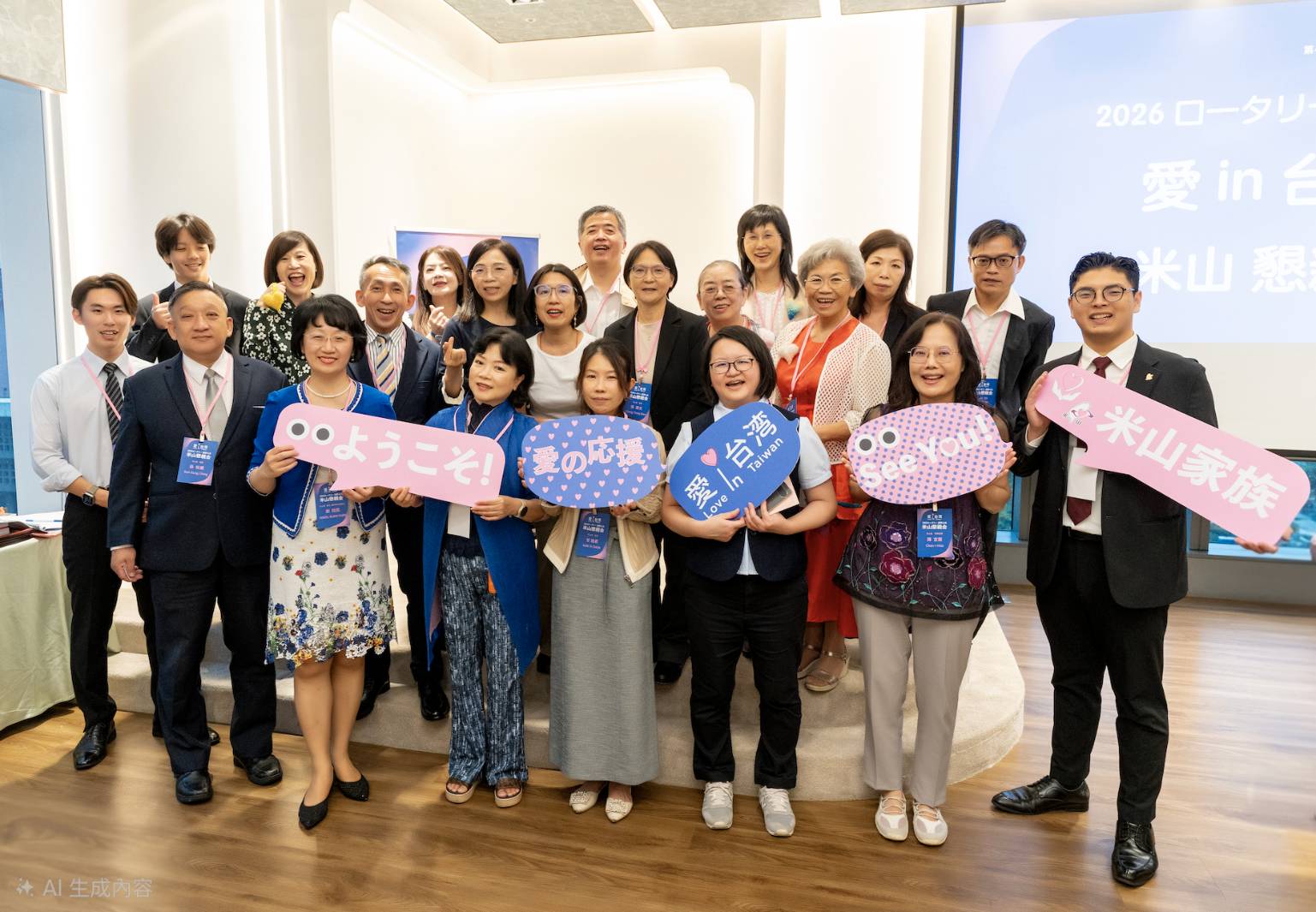 台灣米山會成員於交流活動合影